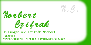 norbert czifrak business card